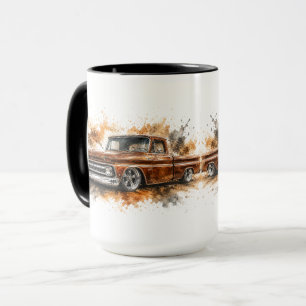 Aquarell-Vintage-Street-Rod-Truck-Tasse Tasse