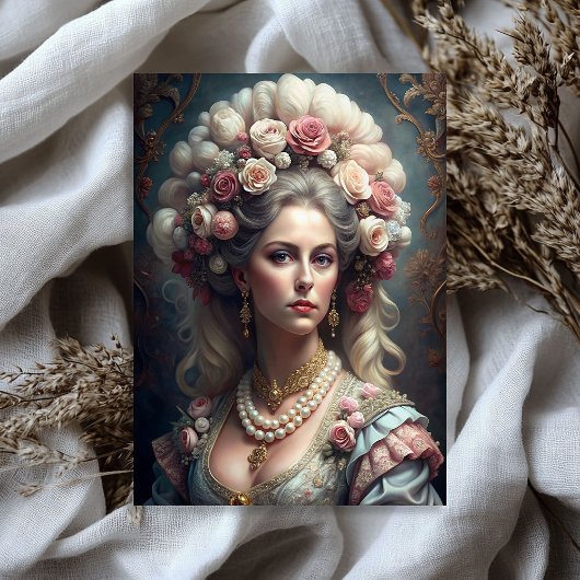 Aquarell Vintage Viktorianische Dame Rose Seidenpapier