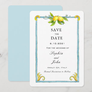 Aquarell Vintage Zitrone Save-the-Date Save The Date