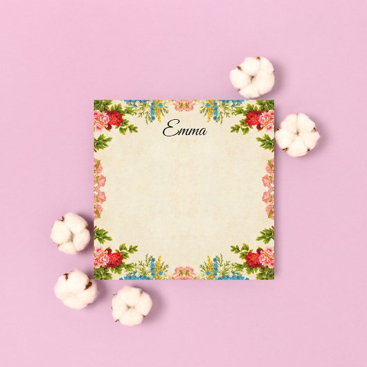 Aquarell Vintager Blumenrahmen minimalistisch stil Mitteilungskarte