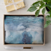 Aquarell Vintages Meereslichthaus Glarus Möwen Seidenpapier (Geschenk)