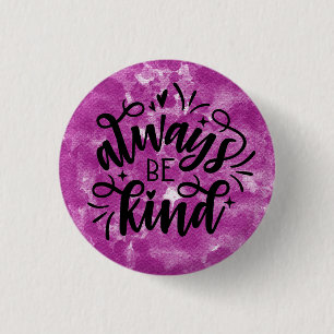 Aquarell Violett/Immer Freundlich Button