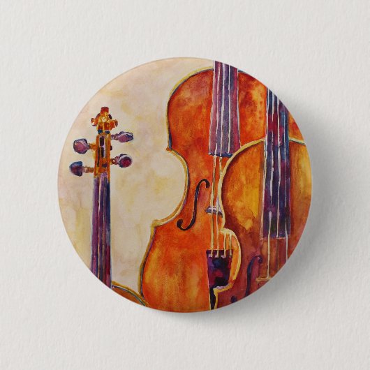 Aquarell-Violinen Button (Vorderseite)