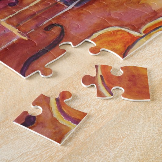 Aquarell-Violinen Puzzle (Seite)