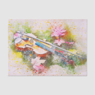 Aquarell-Violinmusik-Decoupage-Tissue-Papier Seidenpapier