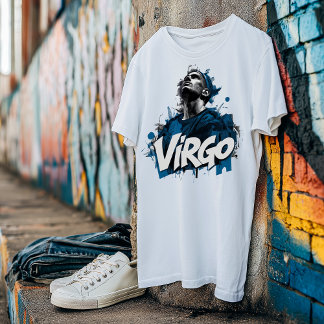 Aquarell Virgo Graffiti Airbrush Zodiac Design T-Shirt