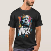 Aquarell Virgo Graffiti Airbrush Zodiac Design T-Shirt (Vorderseite)