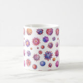 Aquarell-Virus-Bakterien-Muster Kaffeetasse (Mittel)