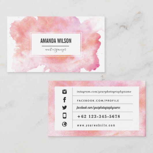 Aquarell Visitenkarte (Vorne/Hinten)