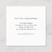 Aquarell-Visitenkarte Quadratische Visitenkarte (Rückseite)