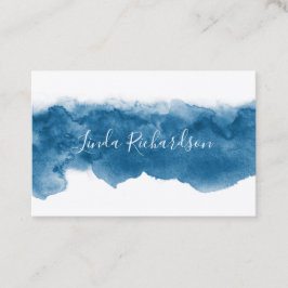 Aquarell-Visitenkarten - schickes Blau Visitenkarte