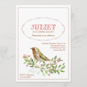 Aquarell-Vogel-Einladung Einladung