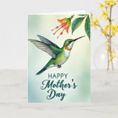 Aquarell-Vogel-Frohe-Muttertags-Karte Karte (Gelbe Blume)