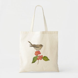 Aquarell-Vögel "Garten-Grasmücke" Tragetasche