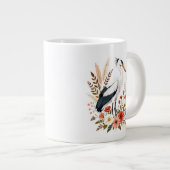 Aquarell-Vogel Jumbo-Tasse (Vorderseite Rechts)
