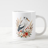 Aquarell-Vogel Jumbo-Tasse (Rechts)