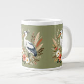 Aquarell-Vogel Jumbo-Tasse (Vorderseite Rechts)