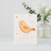 Aquarell-Vogel Postkarte (Stehend Vorderseite)