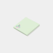 Aquarell Vogel und Blumen Post-it Klebezettel (angewinkelt)