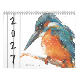 Aquarell-Vögel-Wandkalender 2027 Kalender