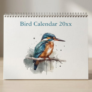 Aquarell-Vogelsammlung, individuell Kalender