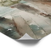 Aquarell von Mutter und 2 Kindern Poster (Ecke)