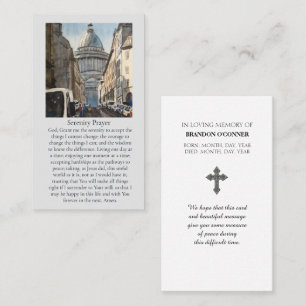 Aquarell von Paris Blau Rot Gelb Gebetskarte Visitenkarte