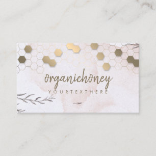 Aquarell Waben Bienenfarm Imkerei Visitenkarte