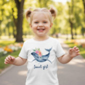 Aquarell-Wal mit Blumenmuster T-Shirt für Mädchen