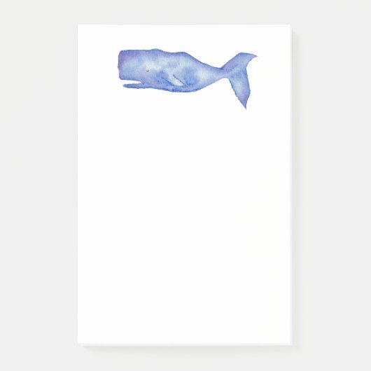 Aquarell-Wal Post-it Klebezettel (Vorderseite)