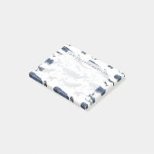 Aquarell-Wal-u. Anker-Muster Post-it Klebezettel (angewinkelt)