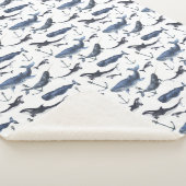 Aquarell-Wal-u. Anker-Muster Sherpadecke (3/4)