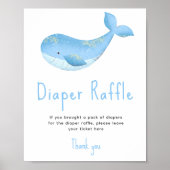 Aquarell-Wal - Windel-Raffle-Spiel Poster (Vorne)