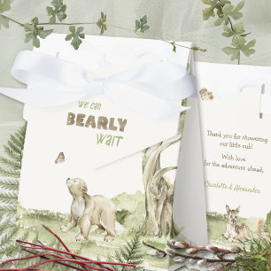 Aquarell-Wald-Bärchen wartet kaum Baby-Party Geschenkschachtel