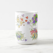 Aquarell-Wald-Blumen-Muster Kaffeetasse (Mittel)