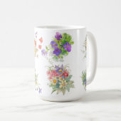 Aquarell-Wald-Blumen-Muster Kaffeetasse (VorderseiteRechts)