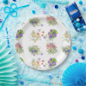 Aquarell-Wald-Blumen-Muster Pappteller (Party)