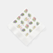 Aquarell-Wald-Blumen-Muster Serviette (Ecke)