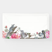 Aquarell-Wald-Eichhörnchen-Banner Banner (Horizontal)