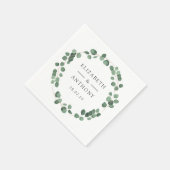 Aquarell-Wald-Eukalyptus-Grün-Hochzeit Serviette (Ecke)