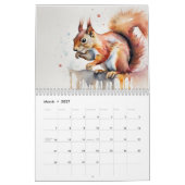 Aquarell-Wald Freunde Kalender (Mär 2027)