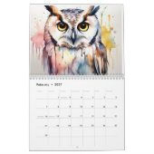 Aquarell-Wald Freunde Kalender (Feb 2027)