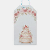 Aquarell Wald Fuchs Blumen Boho Geschenkanhänger (Rückseite)