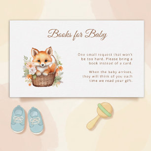 Aquarell-Wald-Fuchs-Blumen-Bücher für Baby Begleitkarte