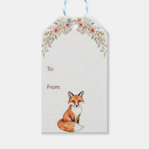 Aquarell Wald Fuchs Floral Boho Geschenkkarte