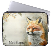 Aquarell Wald Fuchs Natur Laptopschutzhülle (Vorderseite)