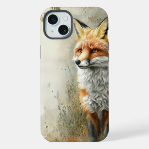 Aquarell Wald Fuchs Natur Name iPhone 15 Plus Hülle