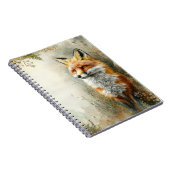Aquarell Wald Fuchs Natur  Notizblock (Rechte Seite)