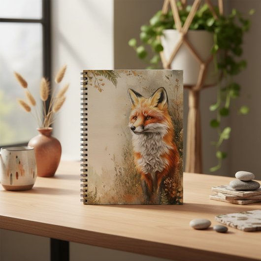Aquarell Wald Fuchs Natur  Notizblock