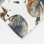 Aquarell Wald Pilze Design Fleecedecke (Ecke)
